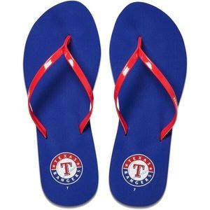 REEF Bliss x MLB Beach Please Flip Flop Texas Rangers NWT Size 9 Memorabilia